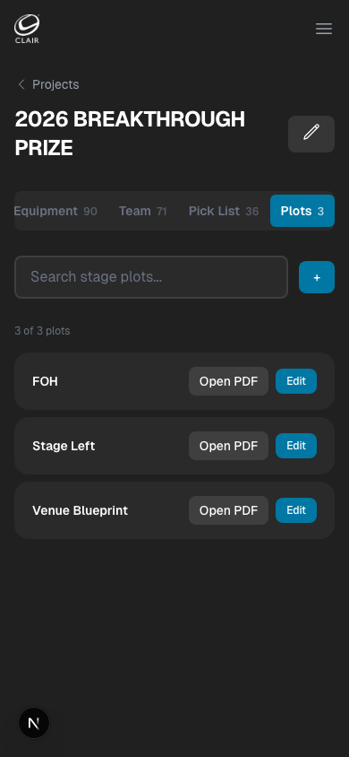 Plots tab